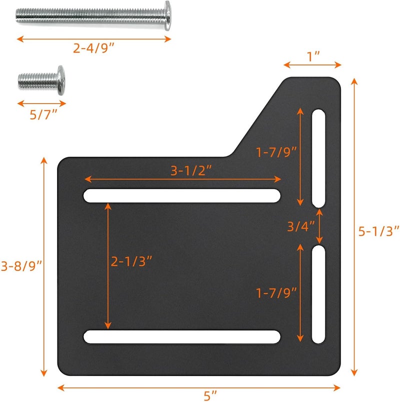 Yuleimy 4 PCS Bed Frame Brackets Adapter for Headboard Extra, Full to Queen Conversion Kit, Heavy Duty Beds Modification Plate, Headboards Attachment for Metal Bed-Frame, Headboard-Adapter Kits with Hardware - Image 4